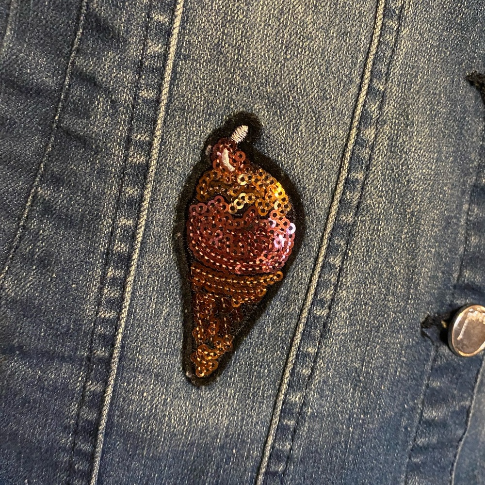Patchwork Sequined Denim Vest - Picture 9 of 9